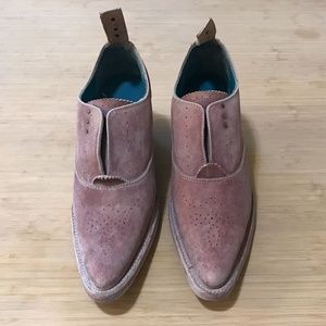 pskaufman No. 1025 Sidewalk Laceless Oxford RED ankle boot